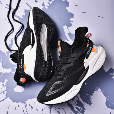 2022 new men's summer light hollow breathable leisure shoes fashion carbon board running shoes trend sports men's shoes